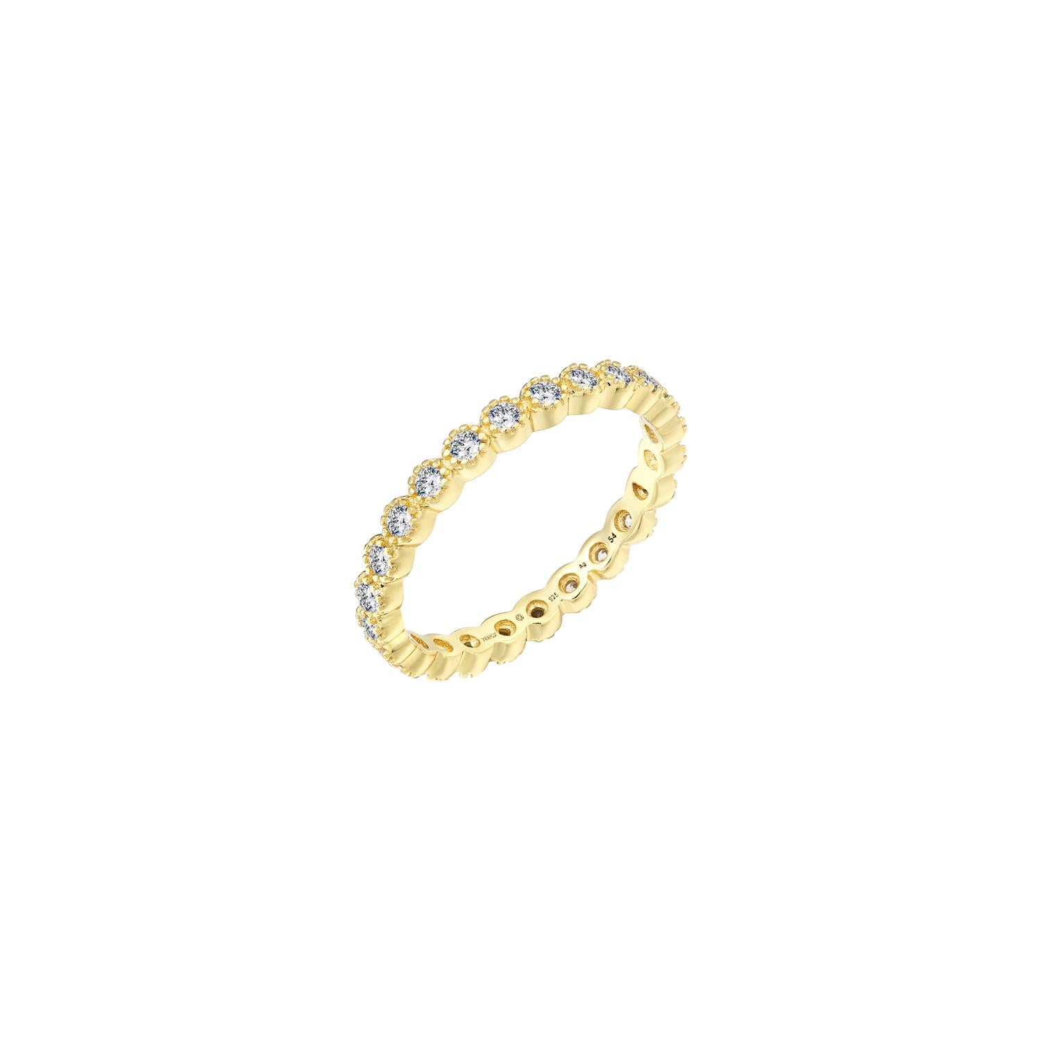 Xenox Damenring XS10611G/56 Silber vergoldet