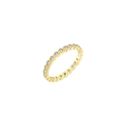 Xenox Damenring XS10611G/56 Silber vergoldet