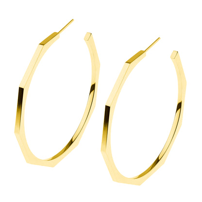 Ohrringe Ernstes Design E547 Edelstahl vergoldet