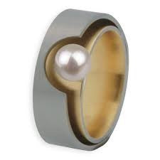 Ring, teilweise Gelbgold besch