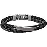Fossil Herrenarmband JF03185793 Leder/Edelstahl