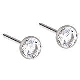 Ohrstecker, poliert, Zirkonia