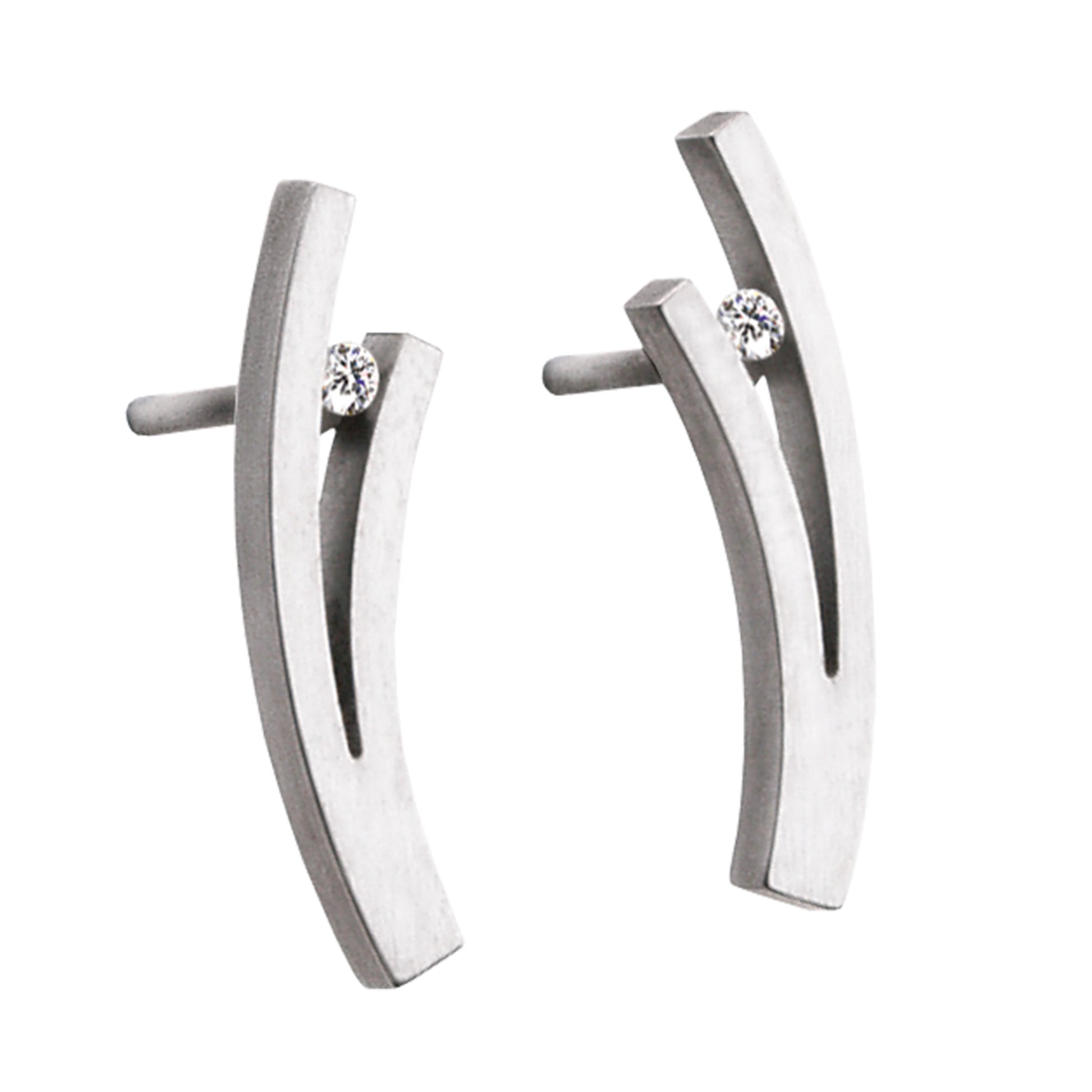 Ernstes Design Ohrstecker E83 Edelstahl Brillant