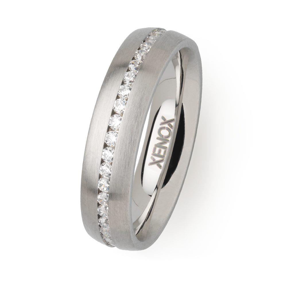 Xenox Ring X5014/52 Edelstahl Zirkonia