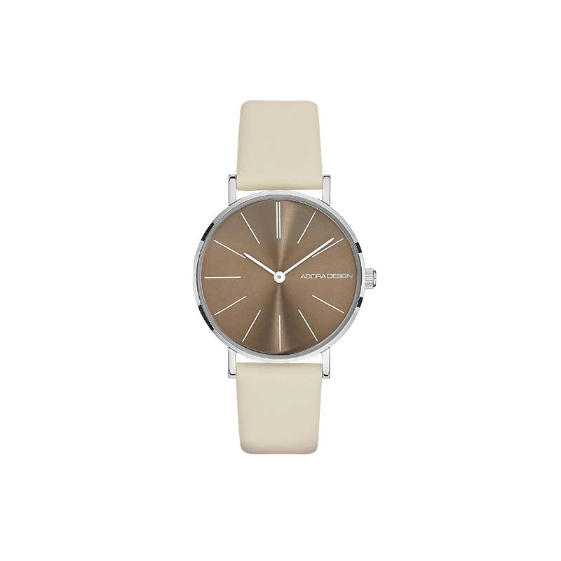 CEM Armbanduhr AD8820 Edelstahl Leder
