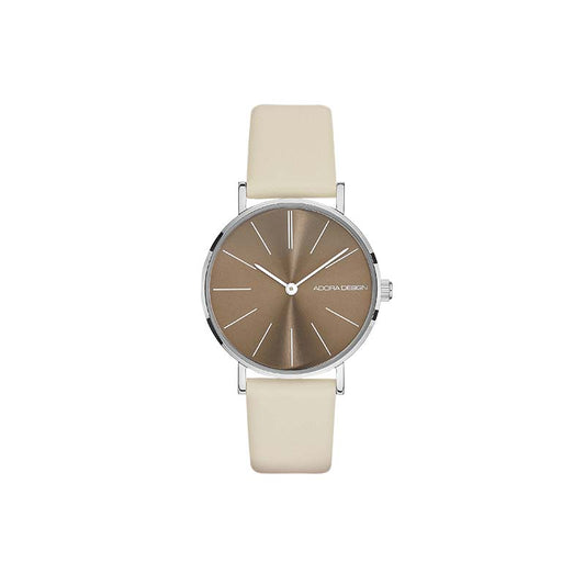 CEM Armbanduhr AD8820 Edelstahl Leder