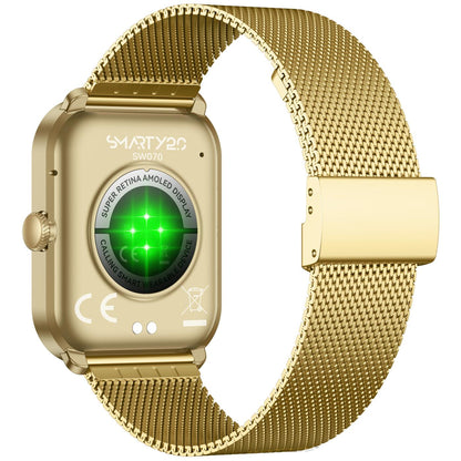 Smarty 2.0 Smartwatch SW070L Edelstahl vergoldet