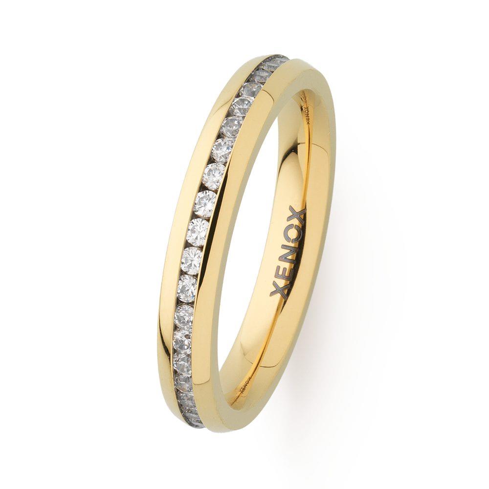 Xenx Ring X2303/52 Edelstahl vergoldet