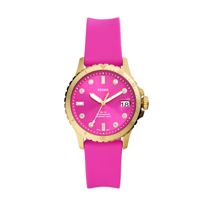Fossil Armbanduhr ES5290 Edelstahl vergoldet