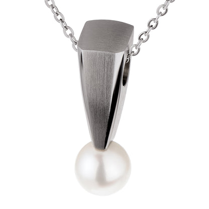 Ernstes Design Anhänger AN563 Edelstahl SW Perle