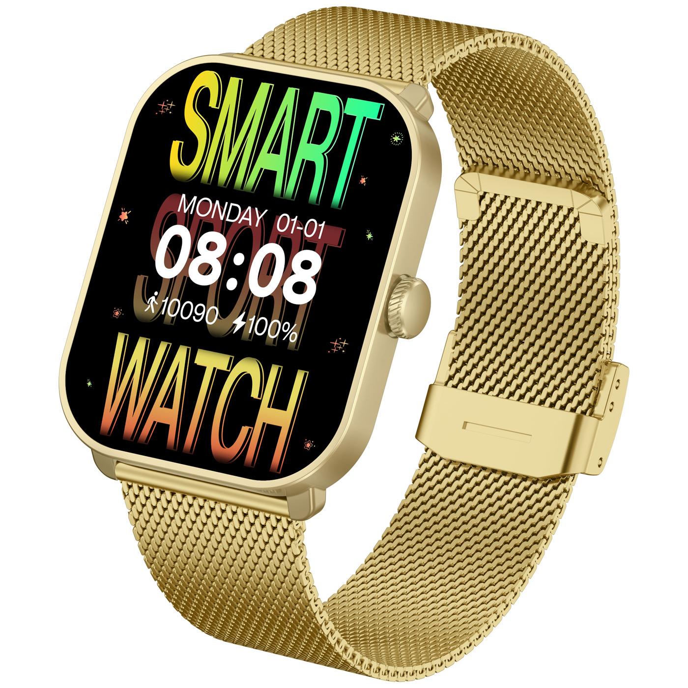 Smarty 2.0 Smartwatch SW070L Edelstahl vergoldet