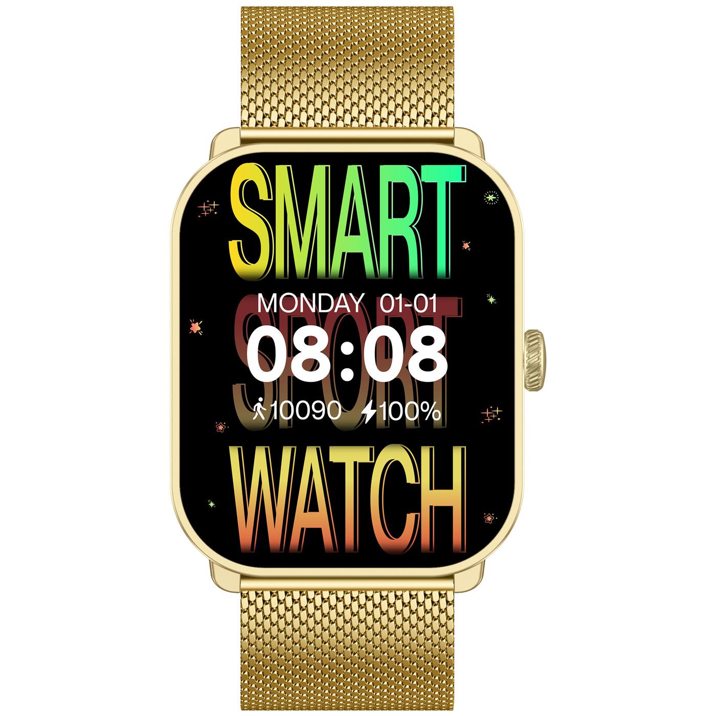 Smarty 2.0 Smartwatch SW070L Edelstahl vergoldet