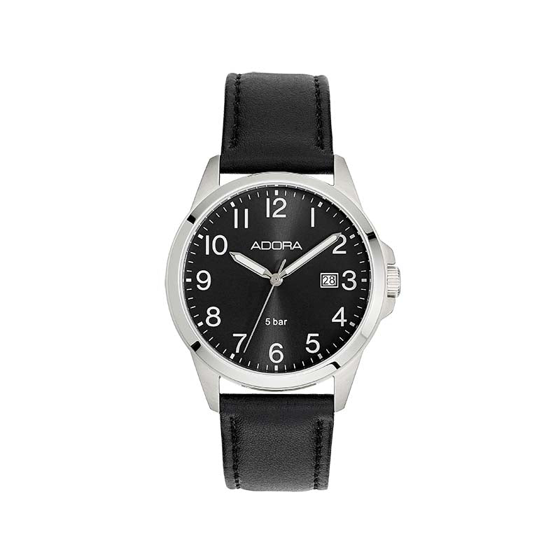 CEM Armbanduhr AB6710 Edelstahl Leder