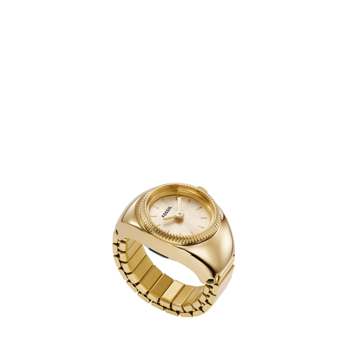 Fossil Ringuhr ES5246 Edelstahl vergoldet