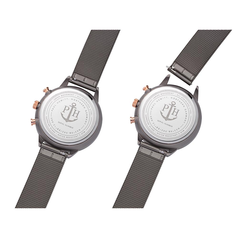 Paul Hewitt Uhr TTPH-E-GRM-GRM-52S Edelstahl grau