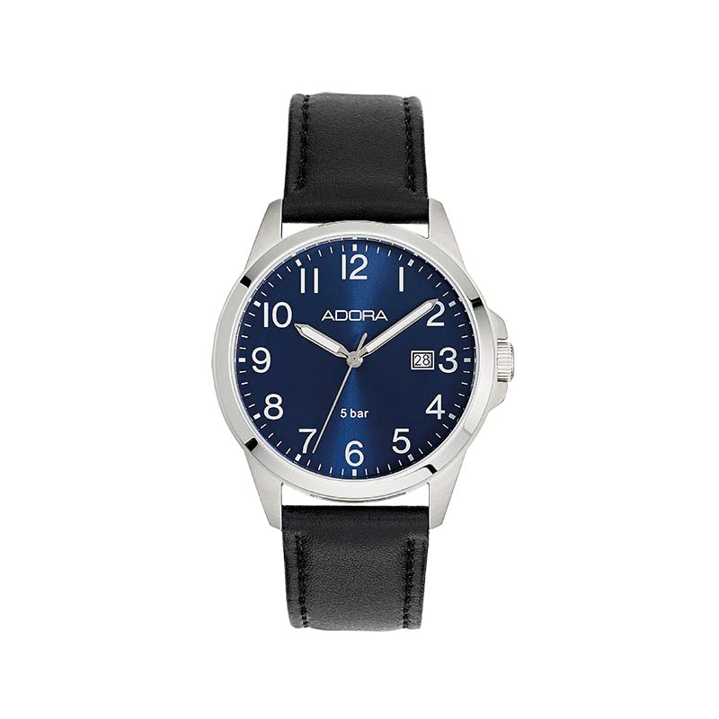 CEM Armbanduhr AB6709 Edelstahl Leder