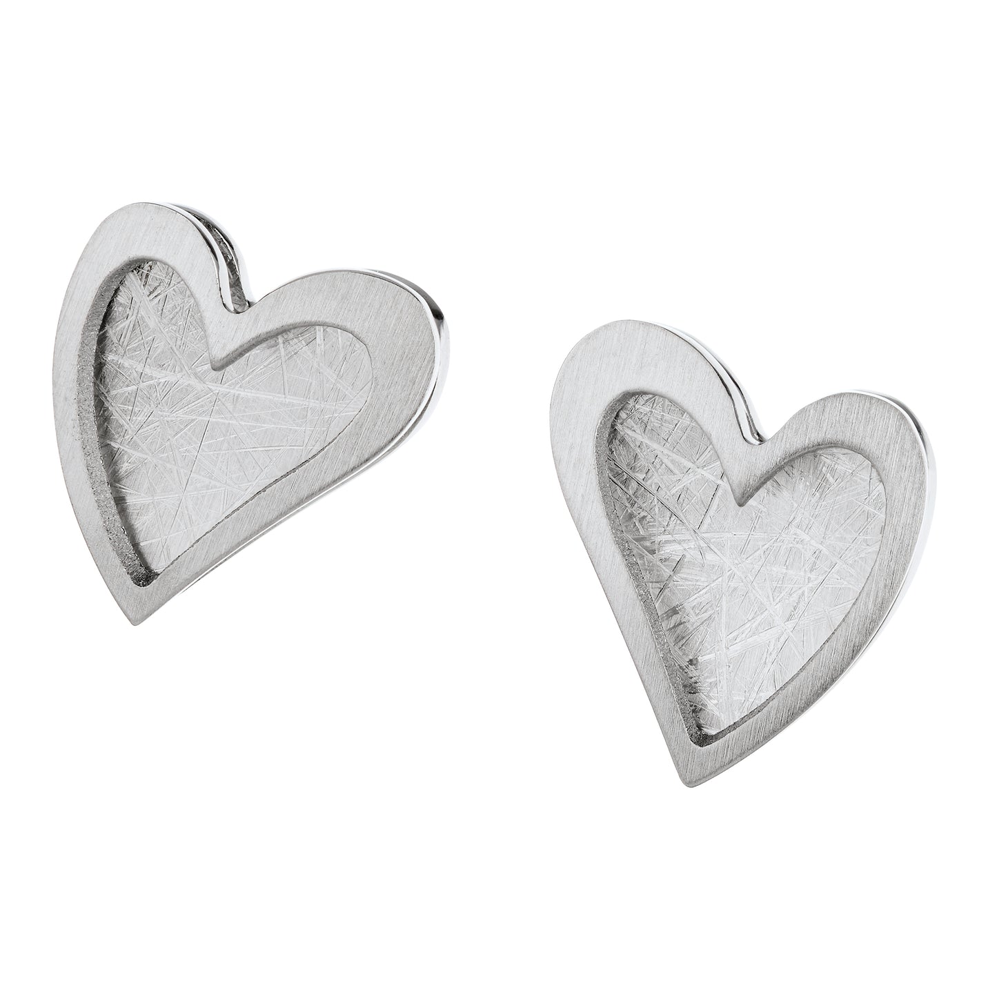 Ohrstecker, matt/poliert/gekra