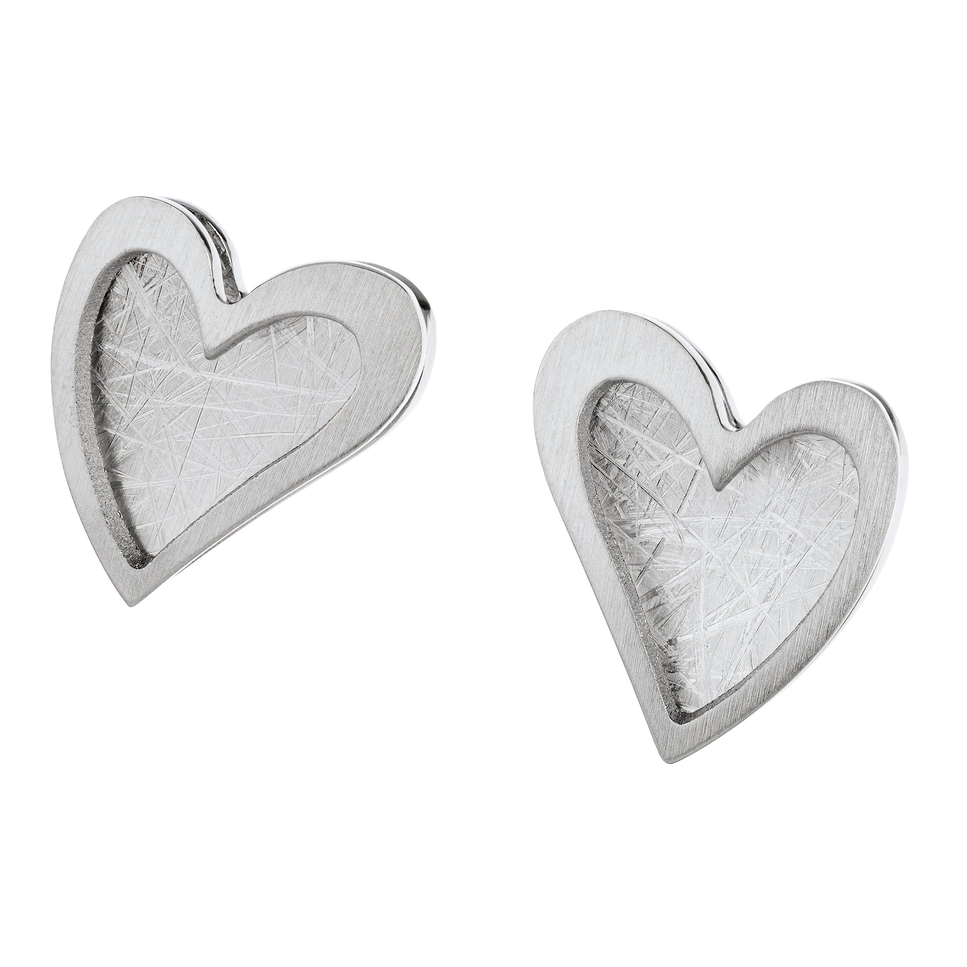 Ohrstecker, matt/poliert/gekra