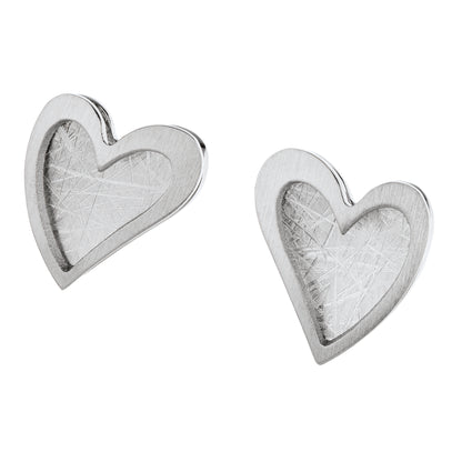 Ohrstecker, matt/poliert/gekra