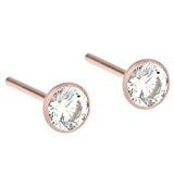 Ohrstecker, poliert, Rotgold b