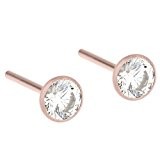 Ohrstecker, poliert, Rotgold b