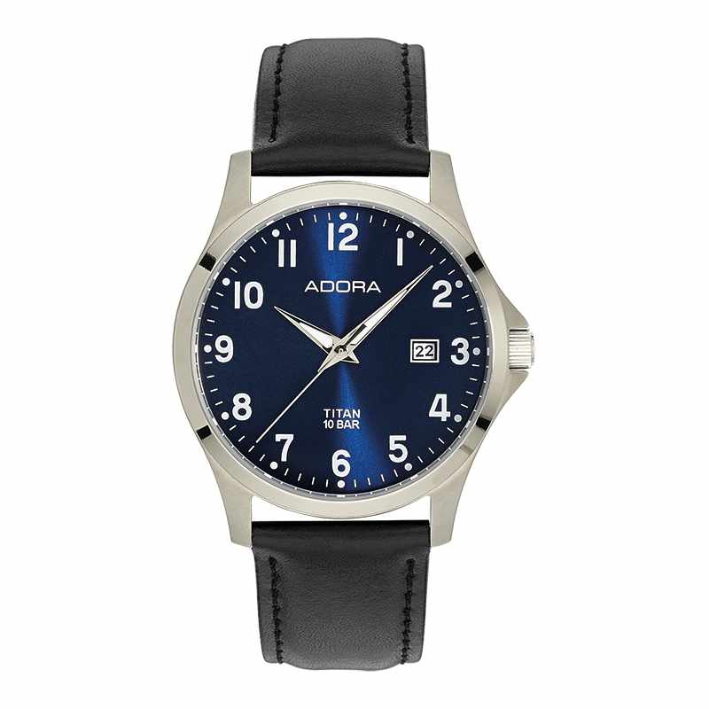 CEM Armbanduhr AB6345 Edelstahl Leder