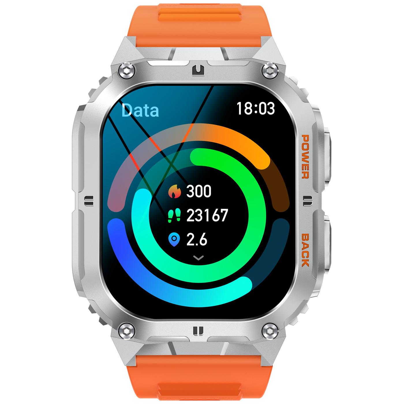 Smarty 2.0 SW074B Herrenuhr silber/orange
