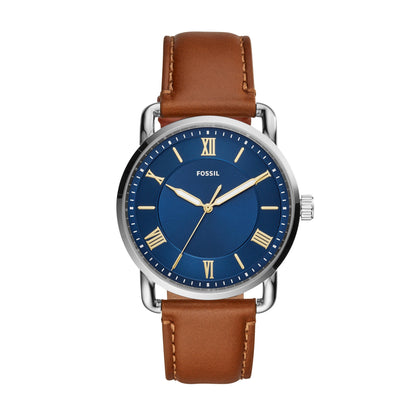 Herrenarmbanduhr Fossil FS5661 Edelstahl Lederband