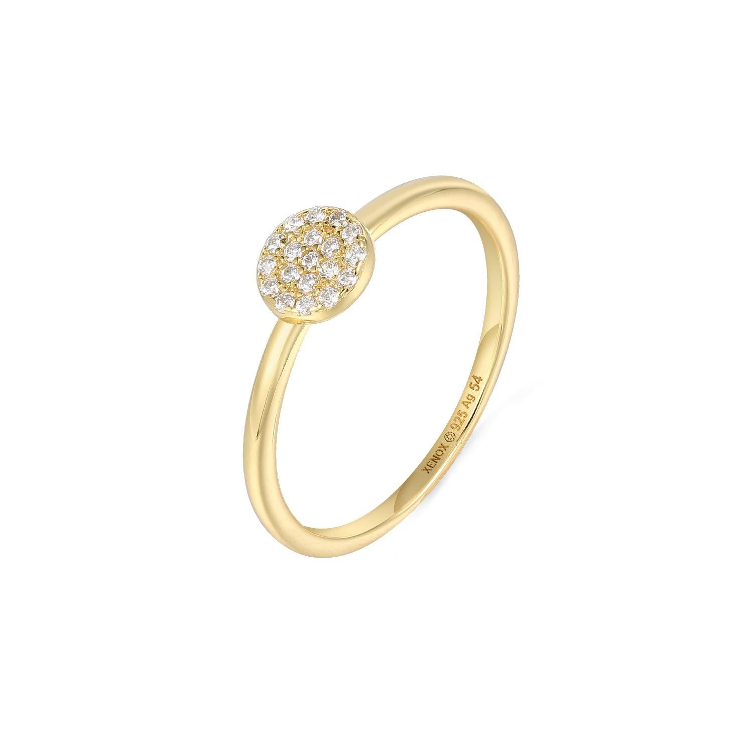 Xenox Ring XS10010G/54 Silber vergoldet