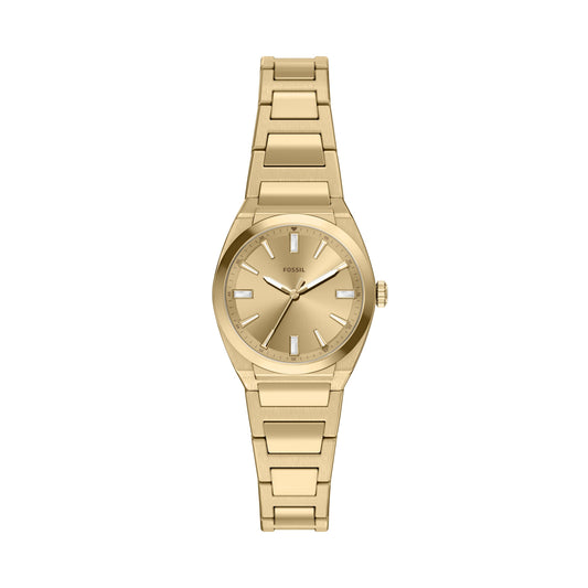 Fossil Armbanduhr ES5492 Edelstahl vergoldet