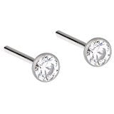 Ohrstecker, poliert, Zirkonia
