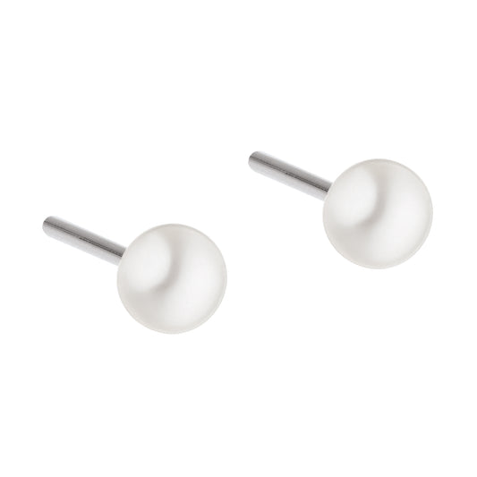 Ernstes Design Ohrstecker E145 Edelstahl SW Perle