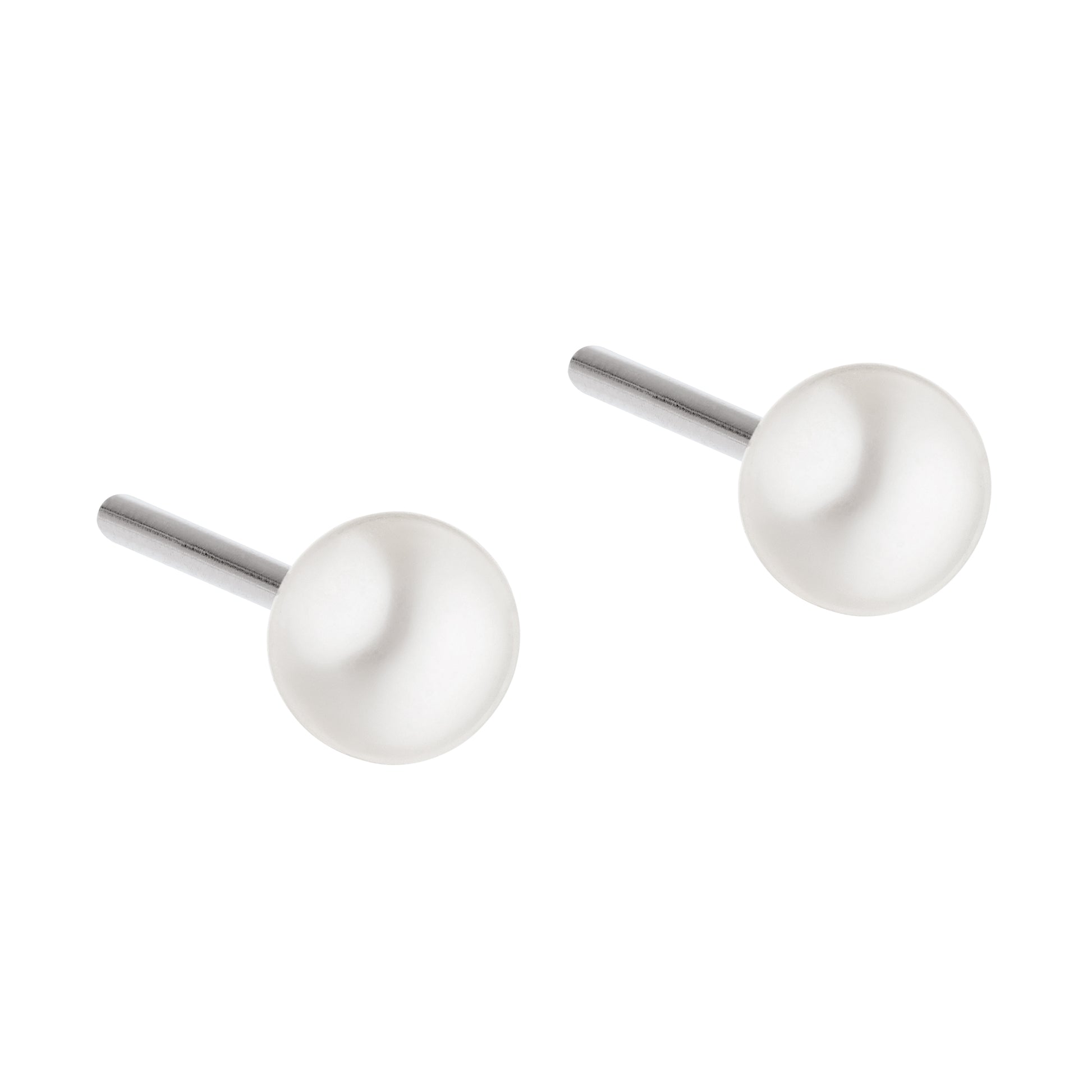 Ernstes Design Ohrstecker E145 Edelstahl SW Perle