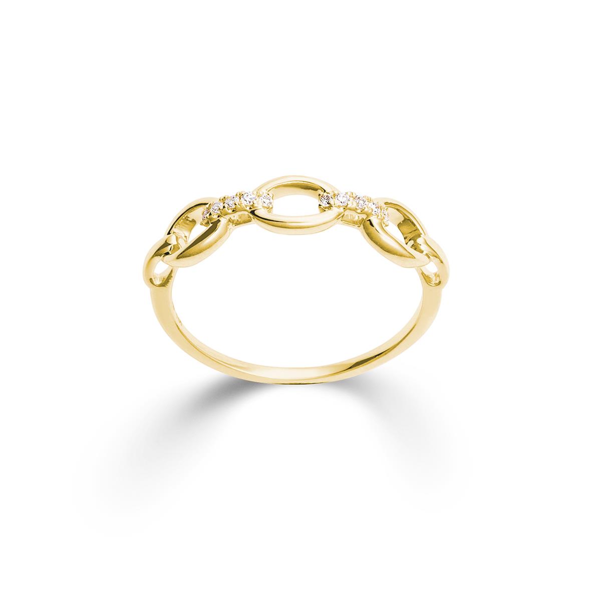 Palido Damenring Mehrsteiner K13306G 585 Gold