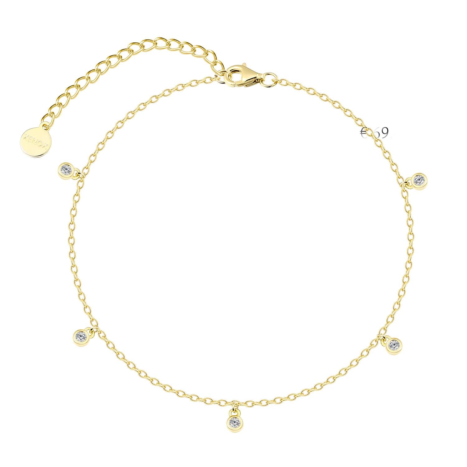 Xenox Fußkette XS10081G Silber 925