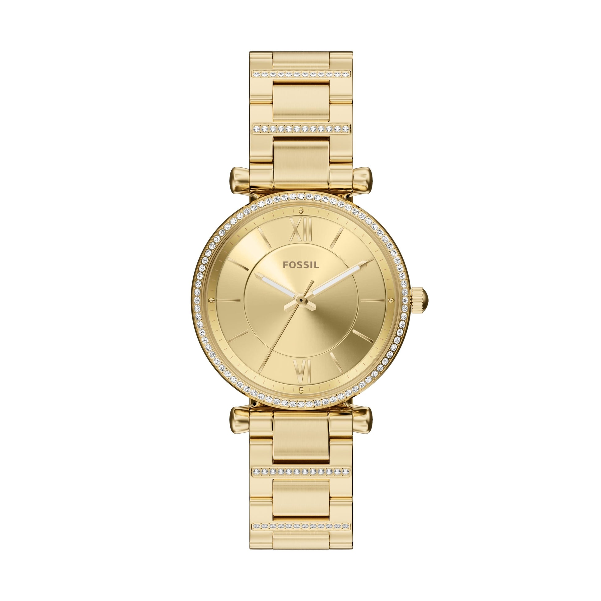 Fossil Armbandhr ES5465 Edelstahl vergoldet