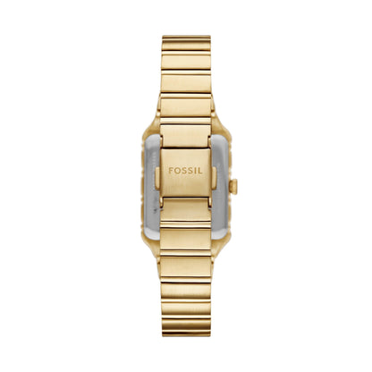 Fossil Damenarmbanduhr ES5389 Edelstahl vergoldet