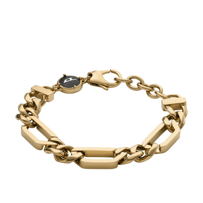 Diesel Herrenarmband DX1471710 Edelstahl vergoldet
