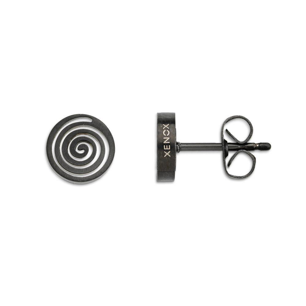 Xenox Ohrschmuck X2603B Edelstahl geschwärzt