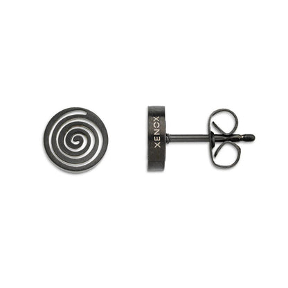 Xenox Ohrschmuck X2603B Edelstahl geschwärzt
