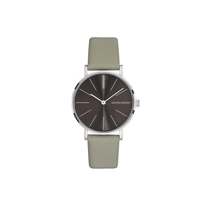 CEM Armbanduhr AD8821 Edelstahl Leder