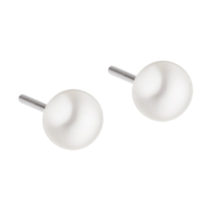 Ernstes Design Ohrstecker E146 Edelstahl SW-Perle
