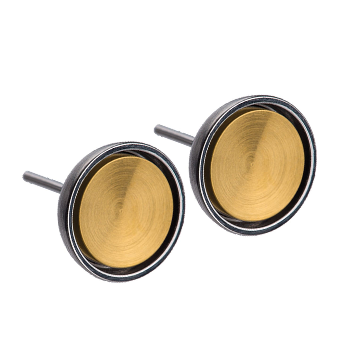 Ohrstecker, teilw. Gelbgold be