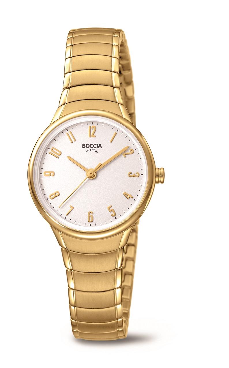 Boccia Damenarmbanduhr 3319-03 Titan vergoldet