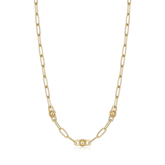 Damenkette Ania Haie WLN045-04G Silber vergoldet