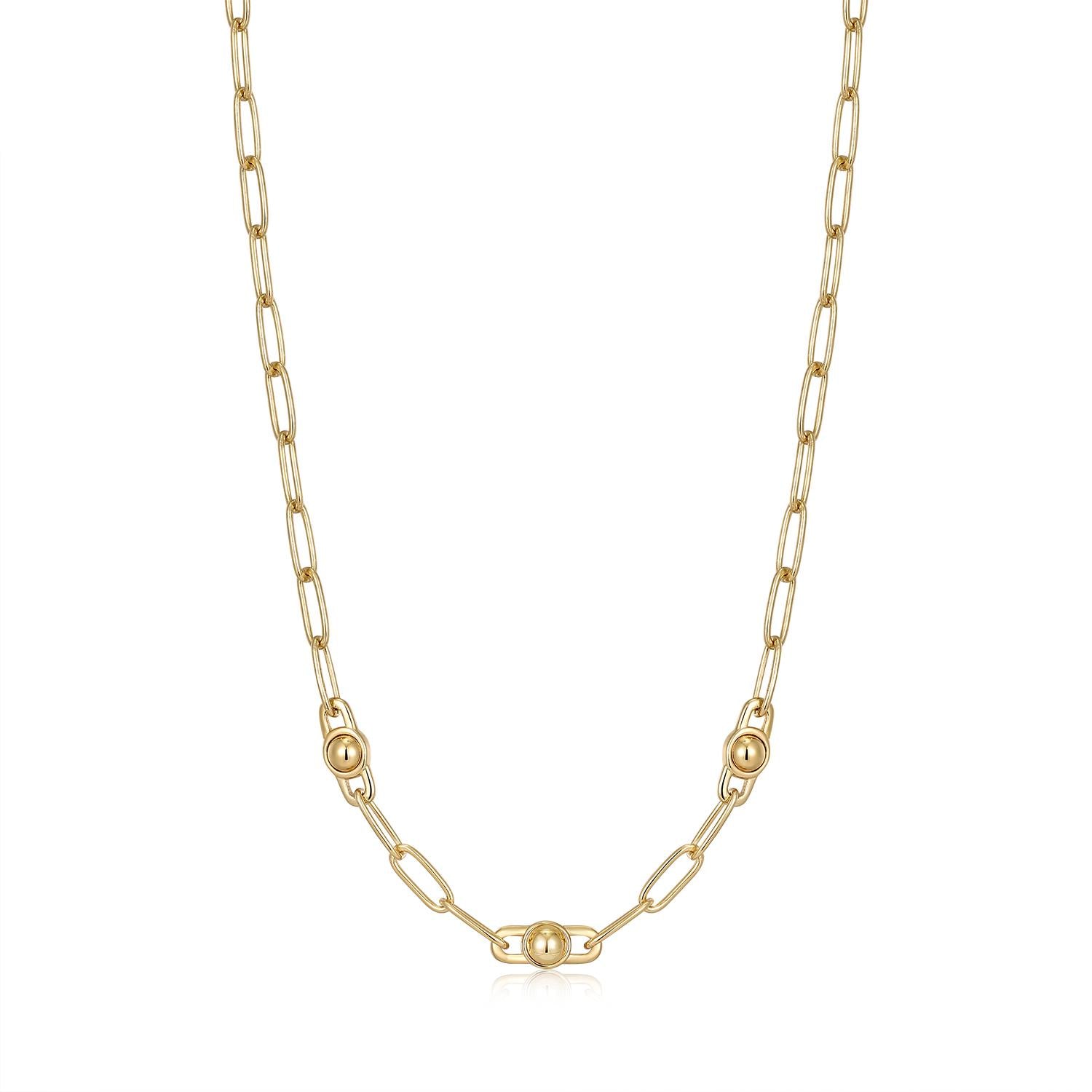 Damenkette Ania Haie WLN045-04G Silber vergoldet