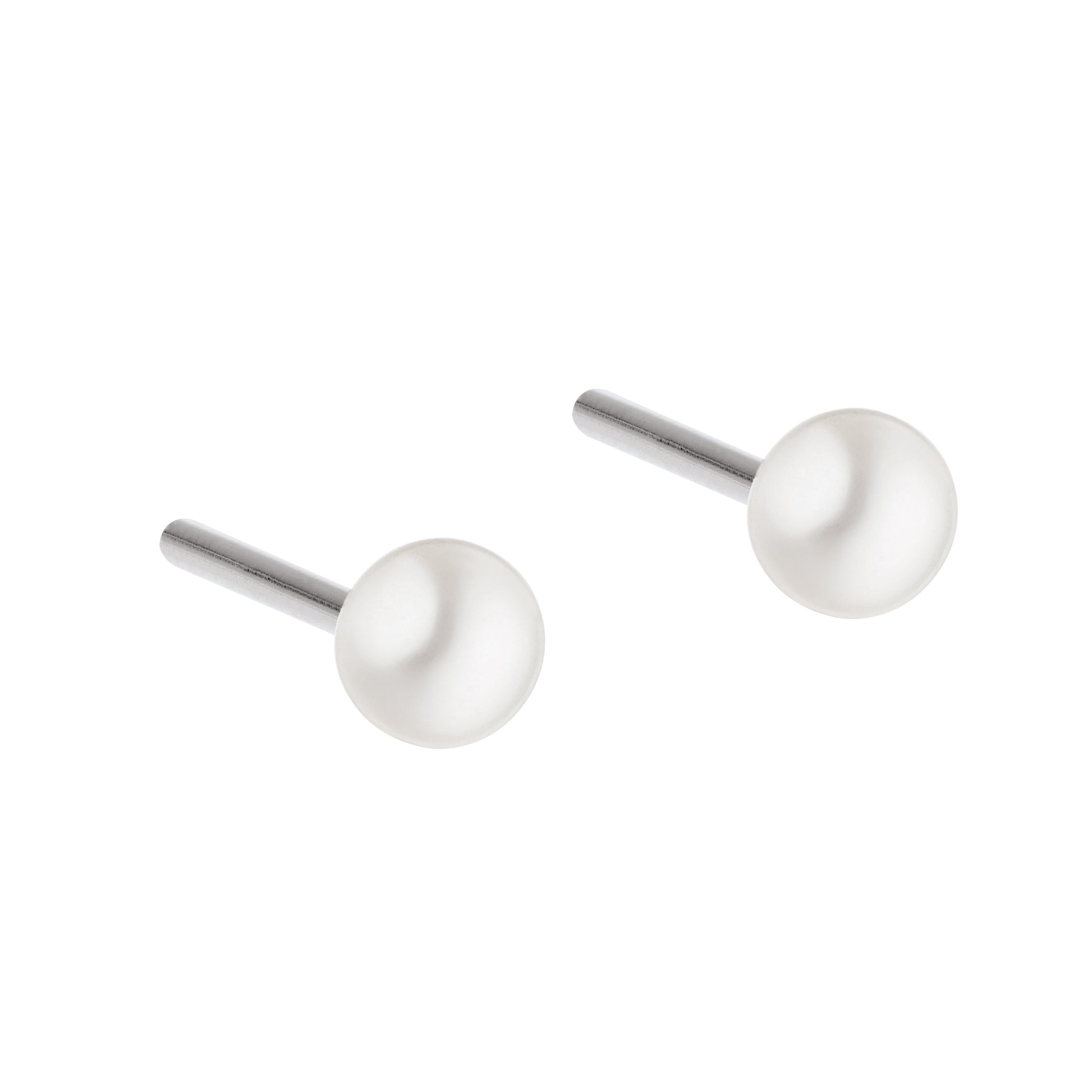 Ernstes Design Ohrstecker E144 Edelstahl SW Perle