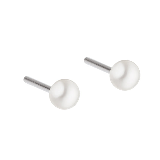 Ernstes Design Ohrstecker E144 Edelstahl SW Perle