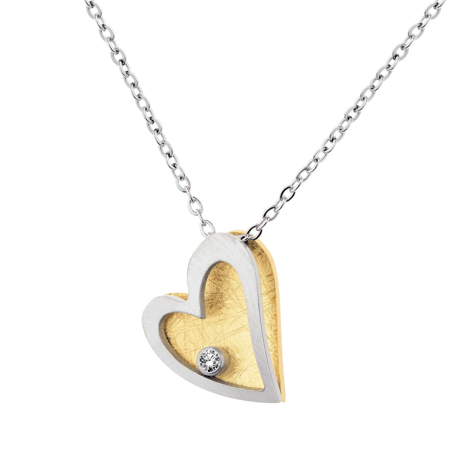 Ernstes Design Kette K816.45 Edelstahl Herz