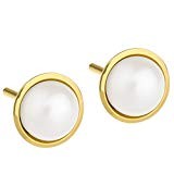 Ohrstecker, poliert, Gelbgold